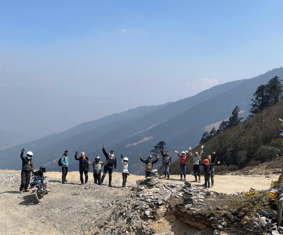 Crossing high pass at Gaurishankar conservation area