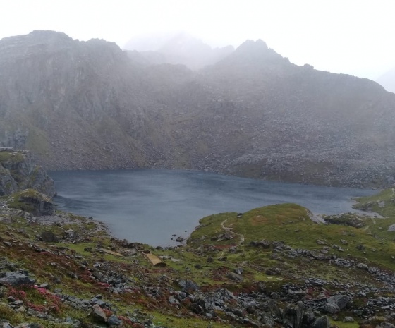 Trek Sing Gompa to Gosaikunda (4380m14366ft) approx. 11kms: 5-6 hrs walk (B, L, D)  