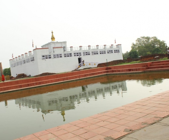 Drive to Lumbini: approx. 205kms & 6-7 hrs drive: Visit Mayadevi Temple & meditate in Bodhi (B)