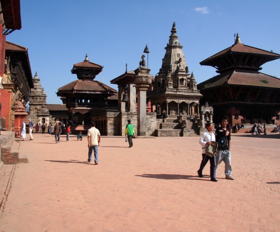 Drive to Nagarkot (2175 m altitude): 1 & ½ hr, en-route visit the medieval town Bhaktapur: 2-3 hrs (B)