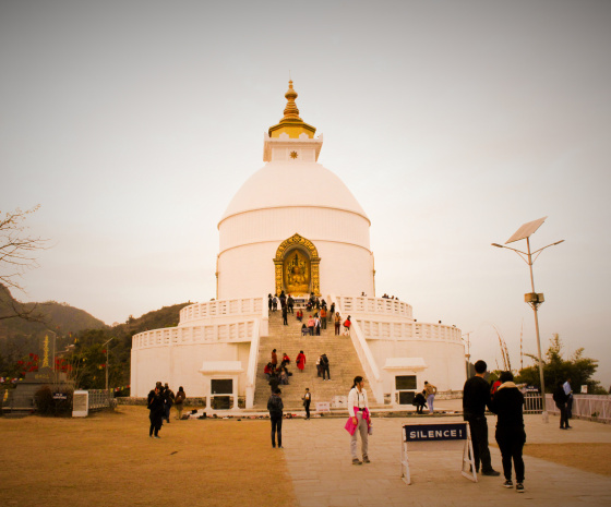 Drive to World Peace Pagoda: Explore & short hike to Kalabang (1344m altitude): Lunch with family: 90 minutes drive & 4 hours walk (B, L)