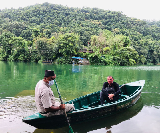 Drive to Pokhara, 80 km & approx. 3 hrs drive: Sightseeing at Pokhara city & Boating at Phewa Lake, 3 hrs (B)