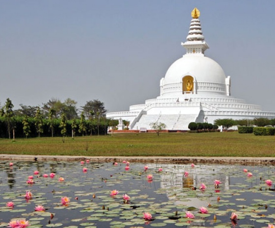 Drive to Lumbini: approx. 205kms & 6-7 hrs drive: Visit Mayadevi Temple & meditate in Bodhi (B)