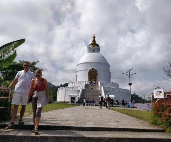 Drive to World Peace Pagoda: Explore & short hike to Kalabang (1344m altitude): Lunch with Local family: 90 minutes' drive & 4 hours walk (B, L)