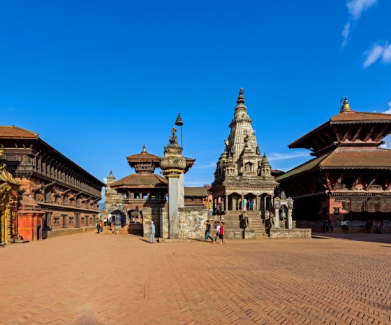 Drive to Kathmandu, further drive to Bhaktapur (1401m/4597ft) (approx. 190km & 6-7 hrsâ€™ drive) (B)