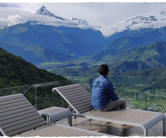 Kathmandu - Pokhara - 900m altitude, 25 minutes flight, ( Sarangkot Mountain Lodge) Enjoy sunset & sunrise view from the resort (B)