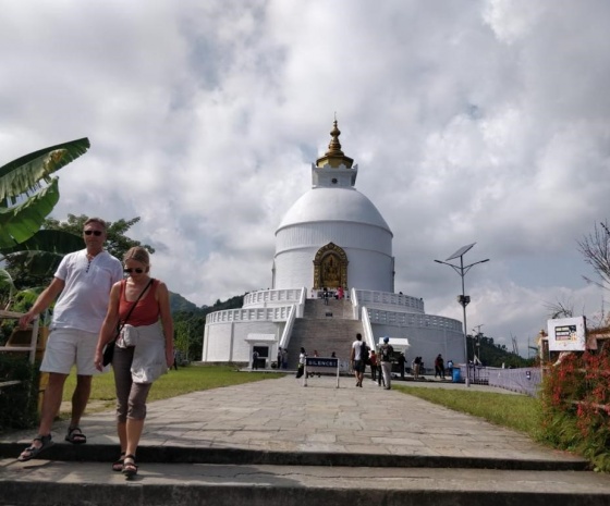 Drive to World Peace Pagoda: Explore & short hike to Kalabang (1344m altitude): Lunch with family: 90 minutes drive & 4 hours walk (B, L)