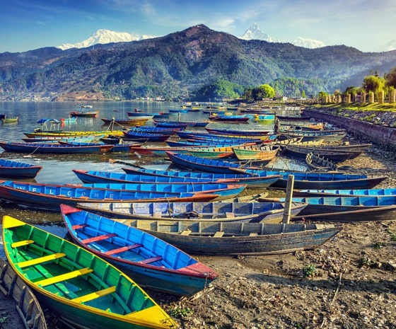 Drive to Pokhara, 80 km & approx. 3 hrs drive: Sightseeing at Pokhara city & Boating at Phewa Lake, 3 hrs (B)