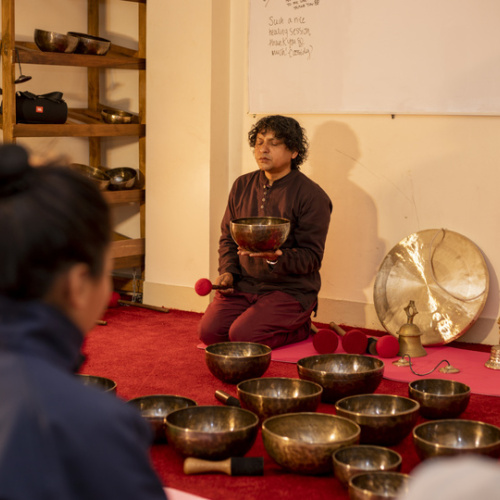 Sound healing session