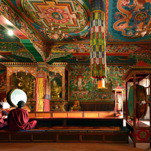 Philosophical session with a monk