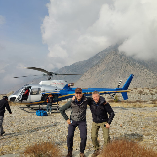 Helicopter trip to Annapurna base camp