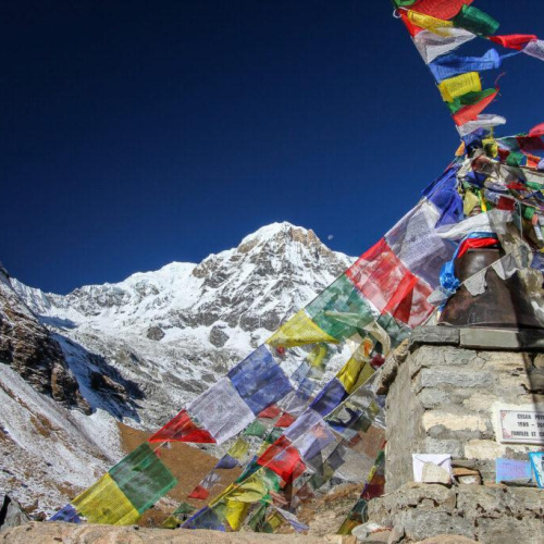 Helicopter trip to Annapurna base camp